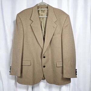 Tailors Row by Deansgate Mens 100% Camel Hair Blazer Tan Size‎ 46 Luxury Coat